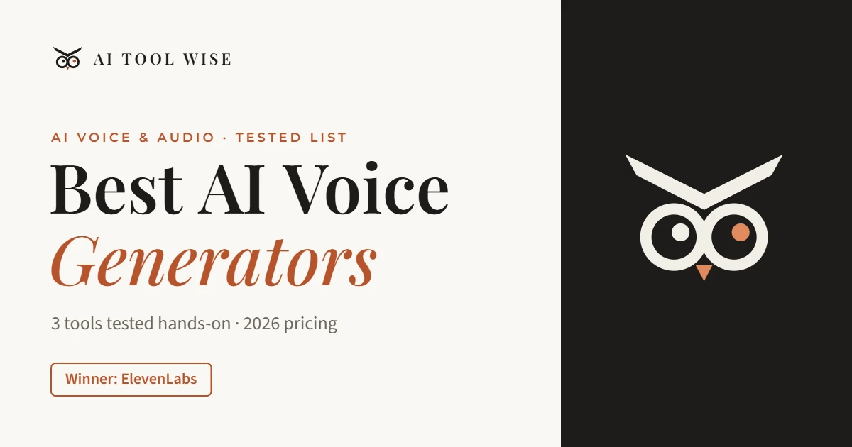 Best AI voice generator tested list featured image